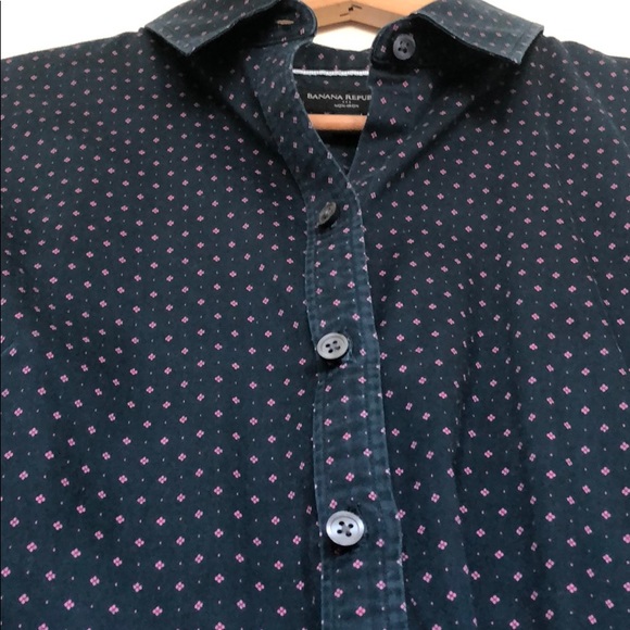 Patterned polka button down - Picture 3 of 4